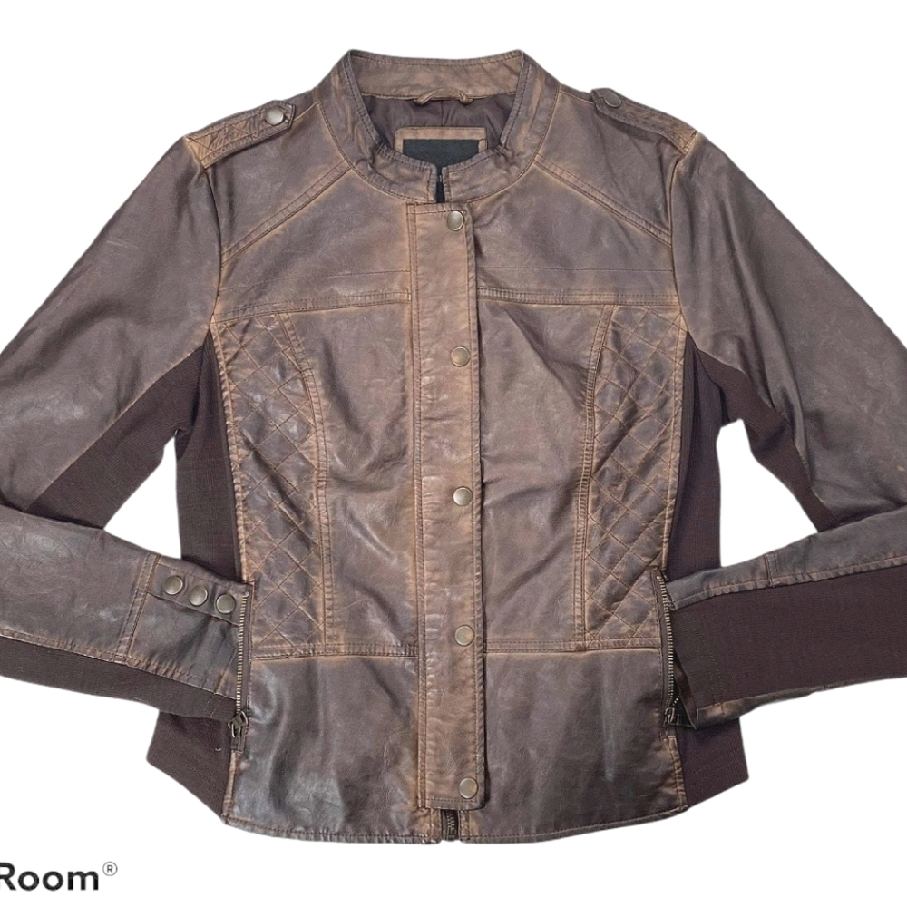 Maurices brown faux leather jacket